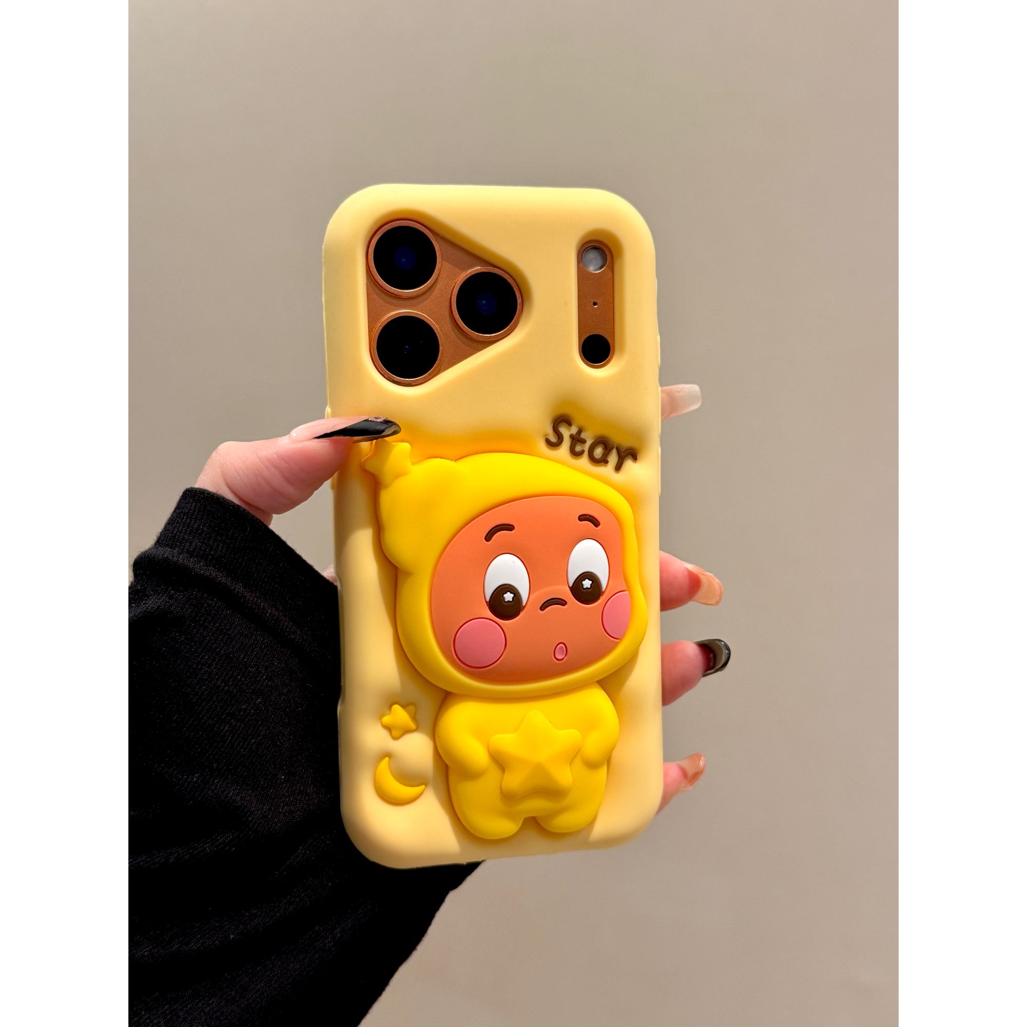 适用苹果iphone17promax伸缩支架16pro硅胶星星15ins防摔14手机壳