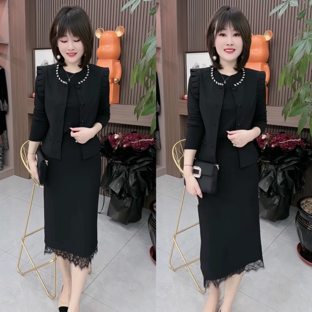 2025秋季新款百搭洋气女宽松显瘦网红同款气质高档裙子减龄两件套