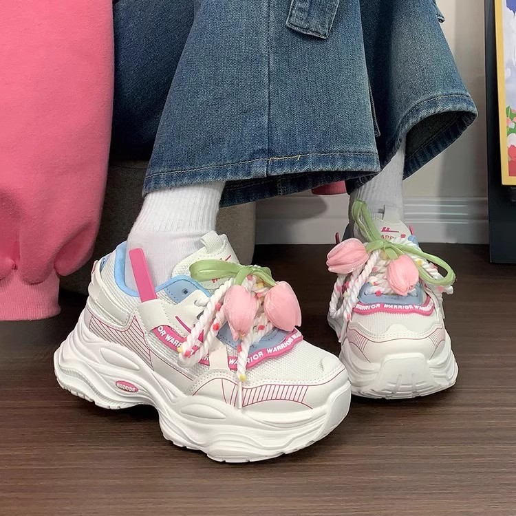 回力多巴胺郁金香老爹鞋女款秋秋透气2025新款百搭爆款休闲运动鞋