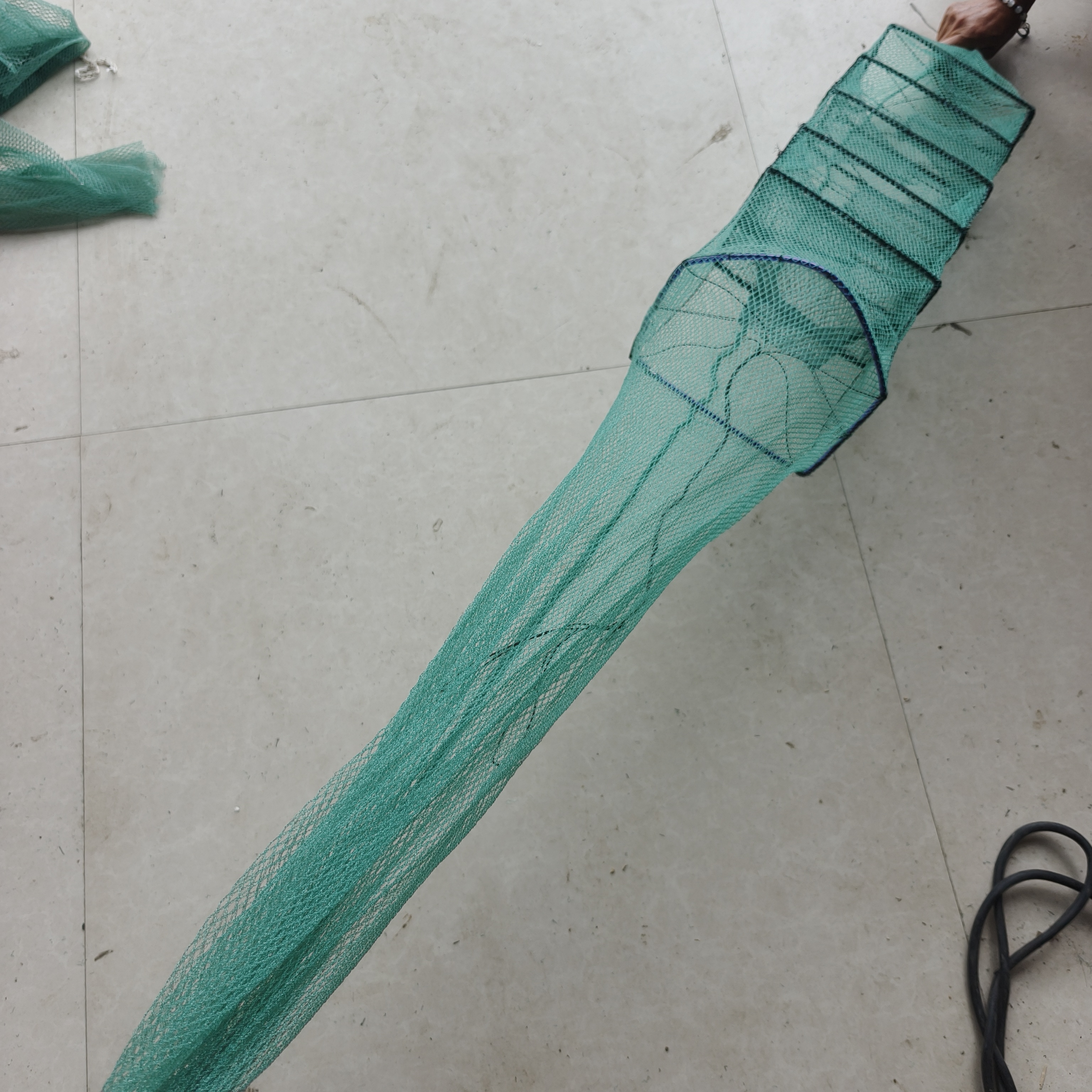 加长网头精品绿色折叠黄鳝地笼捕鱼笼虾笼捕鱼抓鱼批发网渔网鱼网