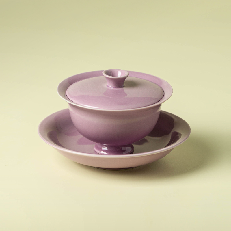 赞朴紫气东来合砚高足盖碗壶承陶瓷泡茶碗家用功夫茶具茶杯泡茶器