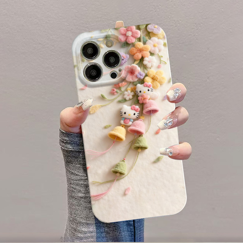 鲜花风铃凯蒂适用苹果17菲林手机壳华为创意vivo高级小米oppo防摔