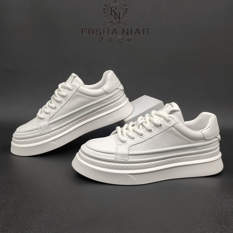 法莎尼亚男士厚底缓震板鞋秋季新款时尚增高鞋潮流百搭运动休闲鞋