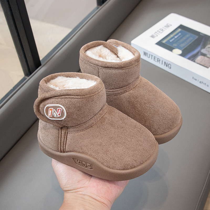 宝宝雪地靴女冬季加绒保暖幼儿鞋子男小童靴大棉加厚软底婴儿冬鞋