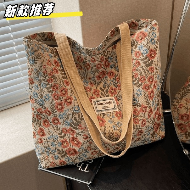 大容量帆布包包洋气时髦女款2025新款时尚托特包上班通勤手提包