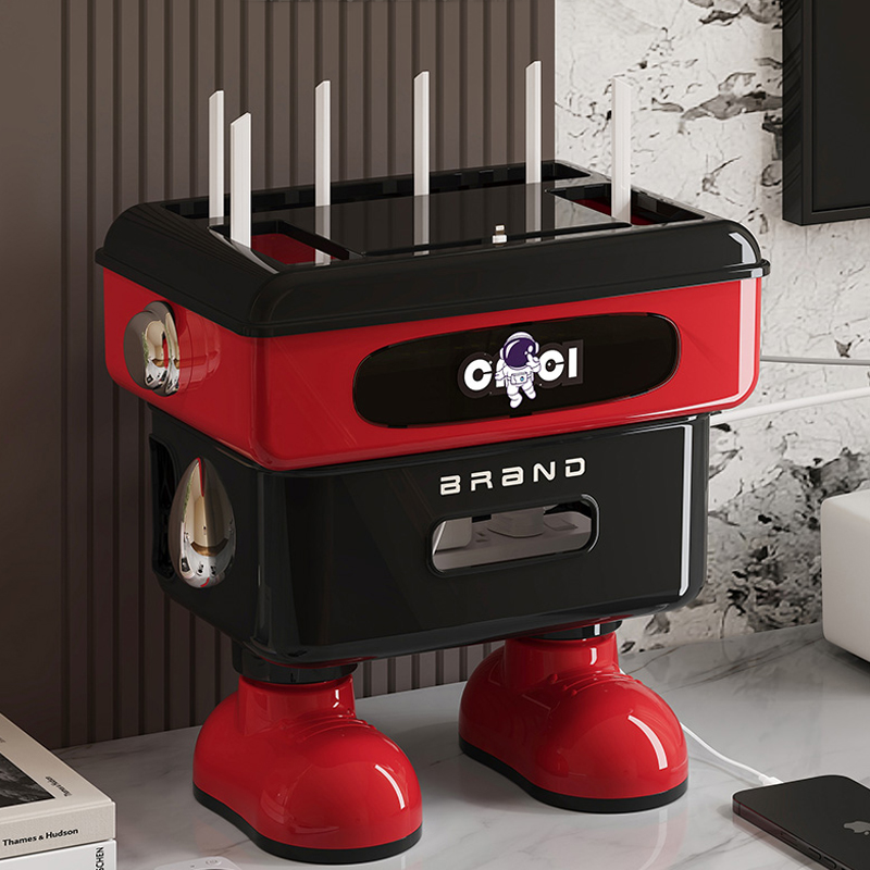 wifi路由器收纳盒子放置架电视机顶盒隐藏置物架插座宽带整理神器