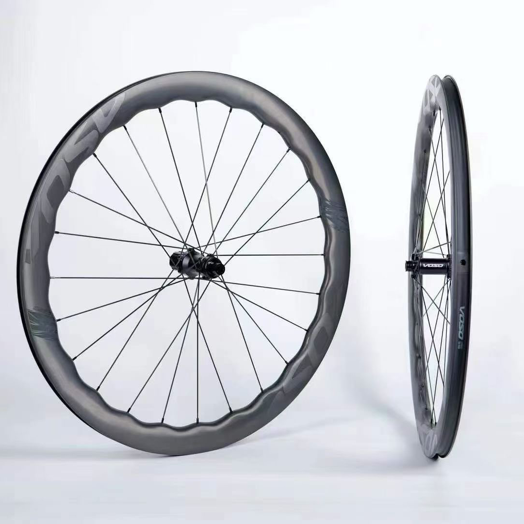 VOSO LITE 轻量碳纤维碟刹轮组 竞技公路自行车钢条轮组