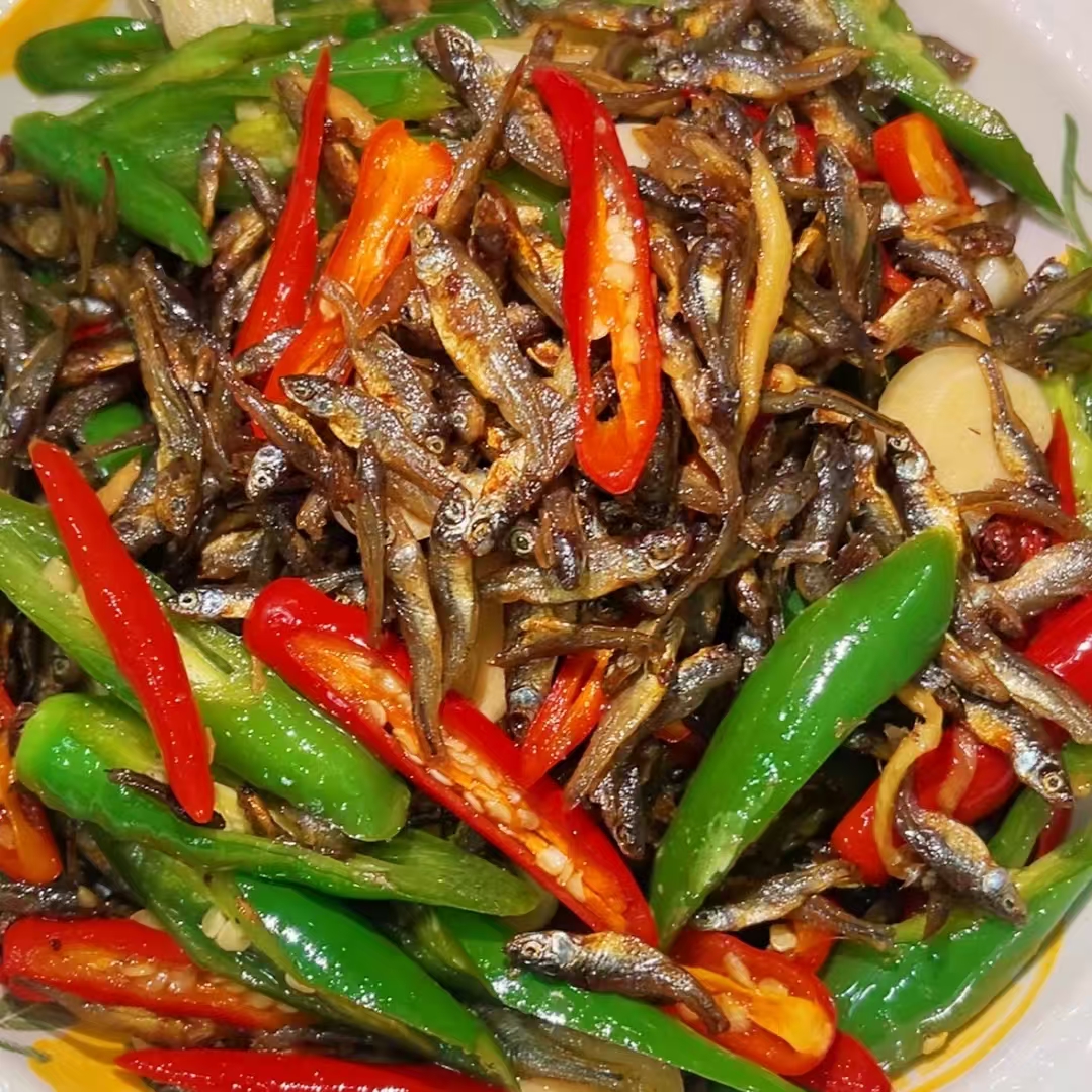 苏北农家土特产辣椒炒小鱼徐州邳州新沂宿迁下饭菜小鱼炒辣椒包邮