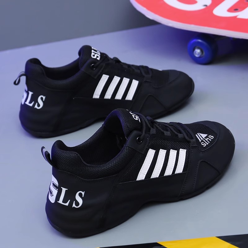 秋冬季新款皮面增高小白鞋低帮舒适男士运动休闲鞋百搭时尚老爹鞋