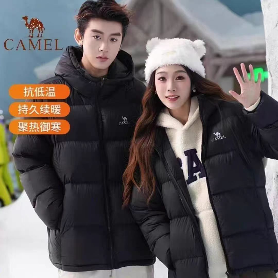 骆驼街羽绒服秋冬户外短款女装防风防水连帽面包服新款保暖外套