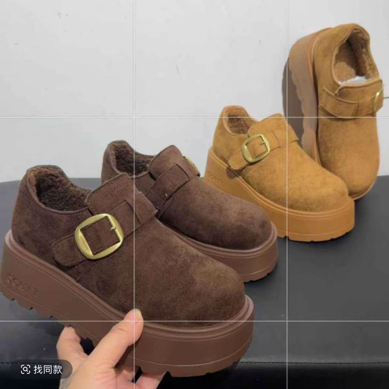 银弟～～冬季厚底加绒时尚百搭勃肯鞋