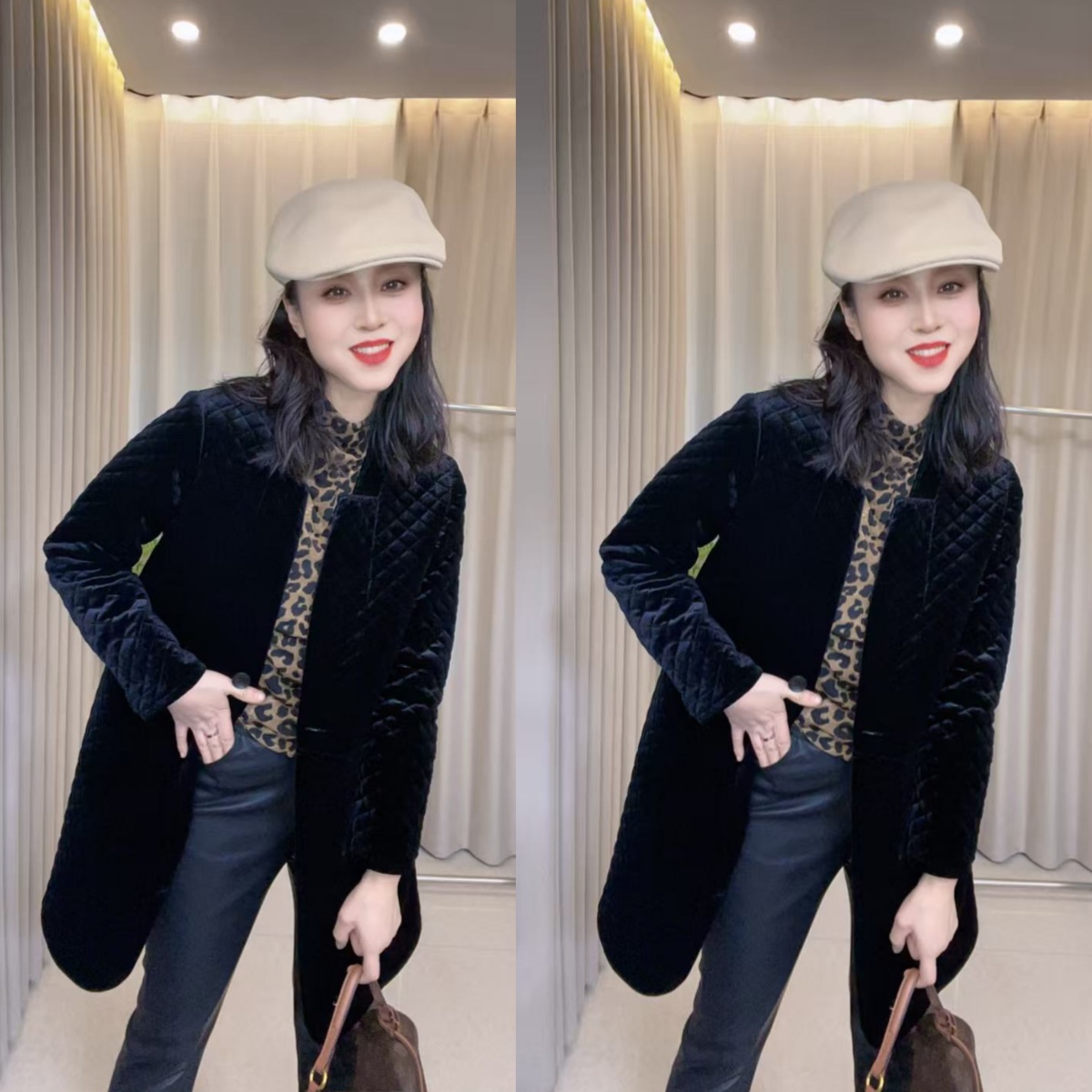 1286欧货高档加棉风衣女2026黑色简约设计百搭显瘦中长新年款外套