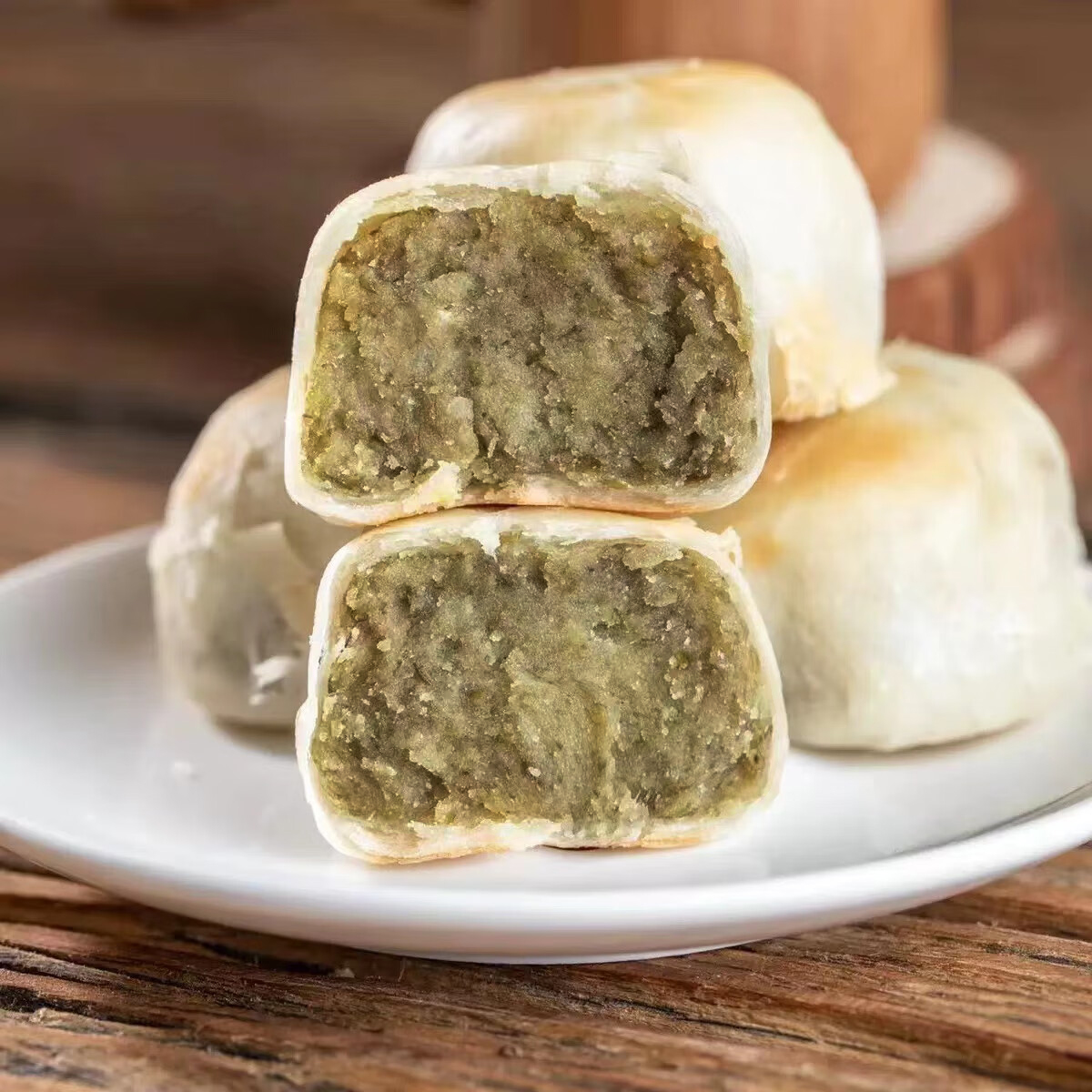 【到手二盒】一盒10枚0添加蔗糖正宗手工冰皮绿豆饼红豆饼早餐糕点X