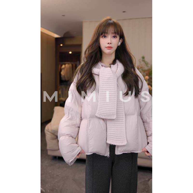 【mimius】P 可溯源三星安心羽绒针织披肩泡芙感保暖羽绒服 G10243