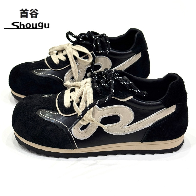 shougu/首谷爆款德训鞋女2025秋新款丑萌休闲鞋透气阿甘软底鞋子