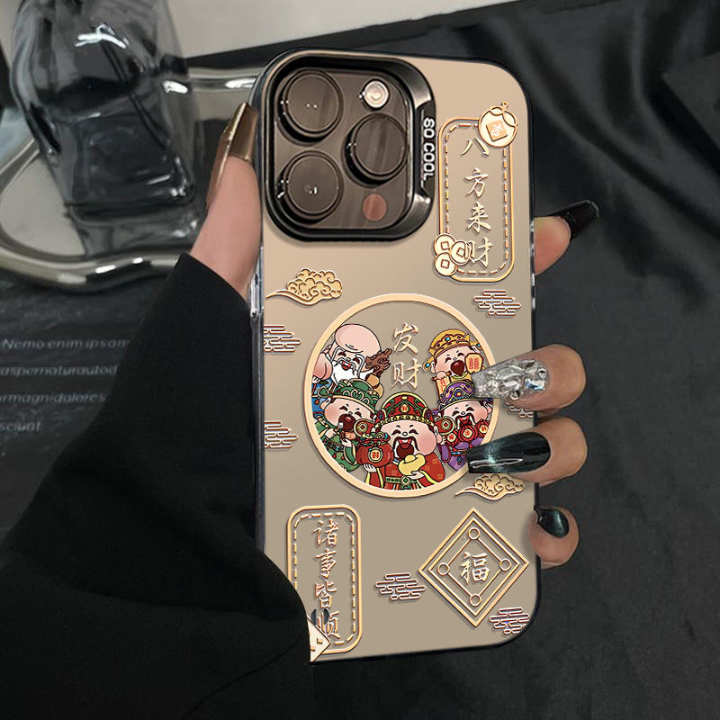 八方来财适用苹果16手机保护壳iPhone15/14PROMAX新年款华为PURA7