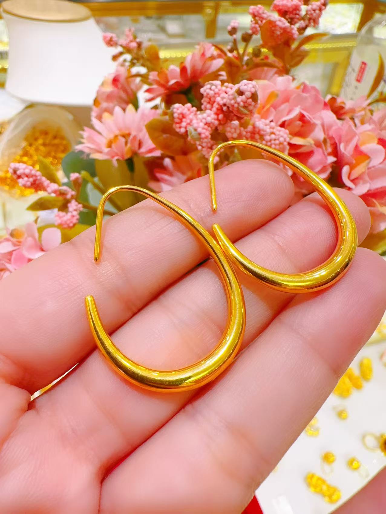 合金耳饰 0.15g  耳环 【3】سېھران مىس قاپىلىما ئالتۇنلىرى