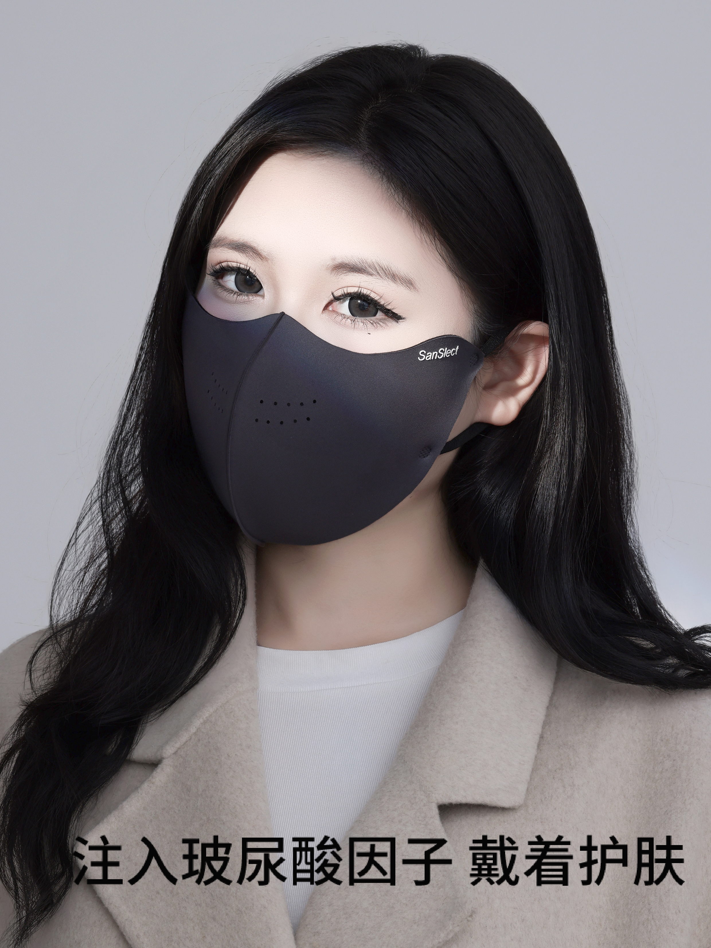 冬季新款加绒加厚保暖防风防寒3D立体透气口罩（秋冬无胶水口罩）