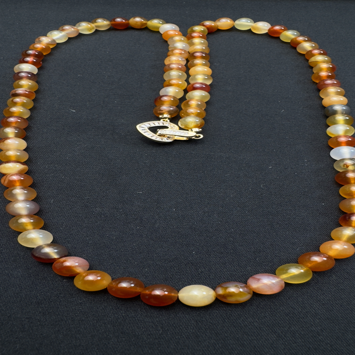 天然五彩玛瑙项链