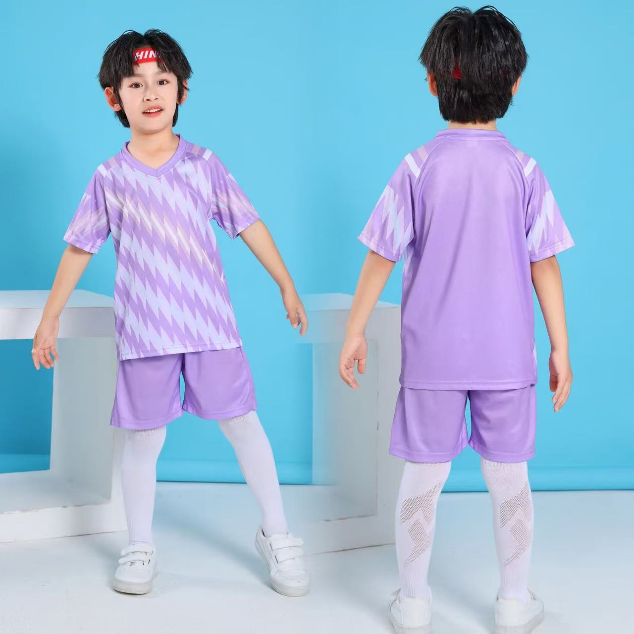 夏季透气羽毛球服儿童女童男童男孩青少年中大童运动速干球服套装