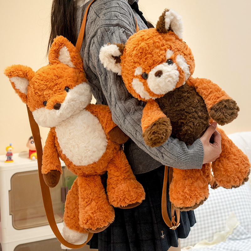 【叮当原创】会跑的小狐狸玩偶背包可爱超萌双肩包毛绒玩具礼物女