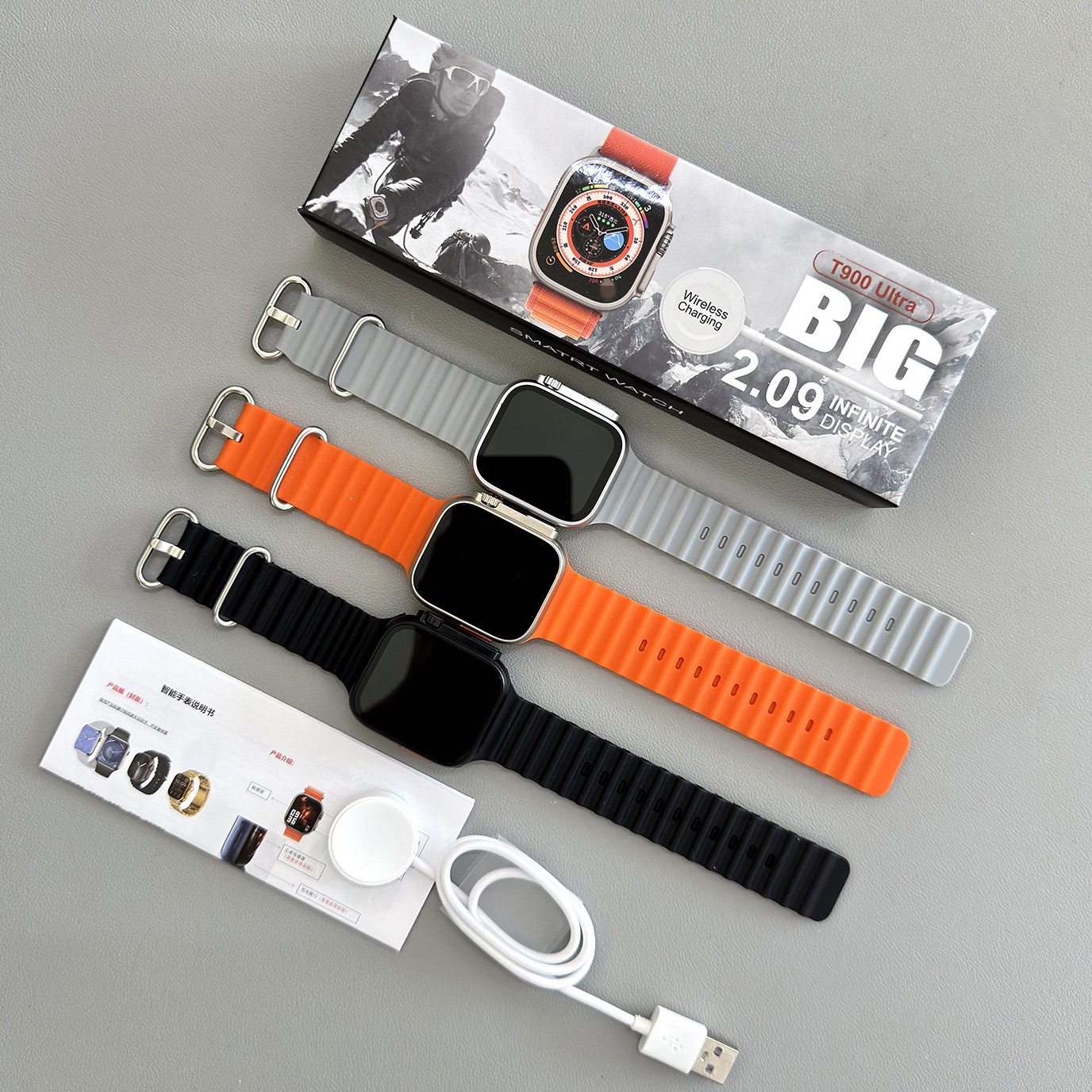 【玉老板推荐】T900ultra户外手表蓝牙通话运动手表爆款