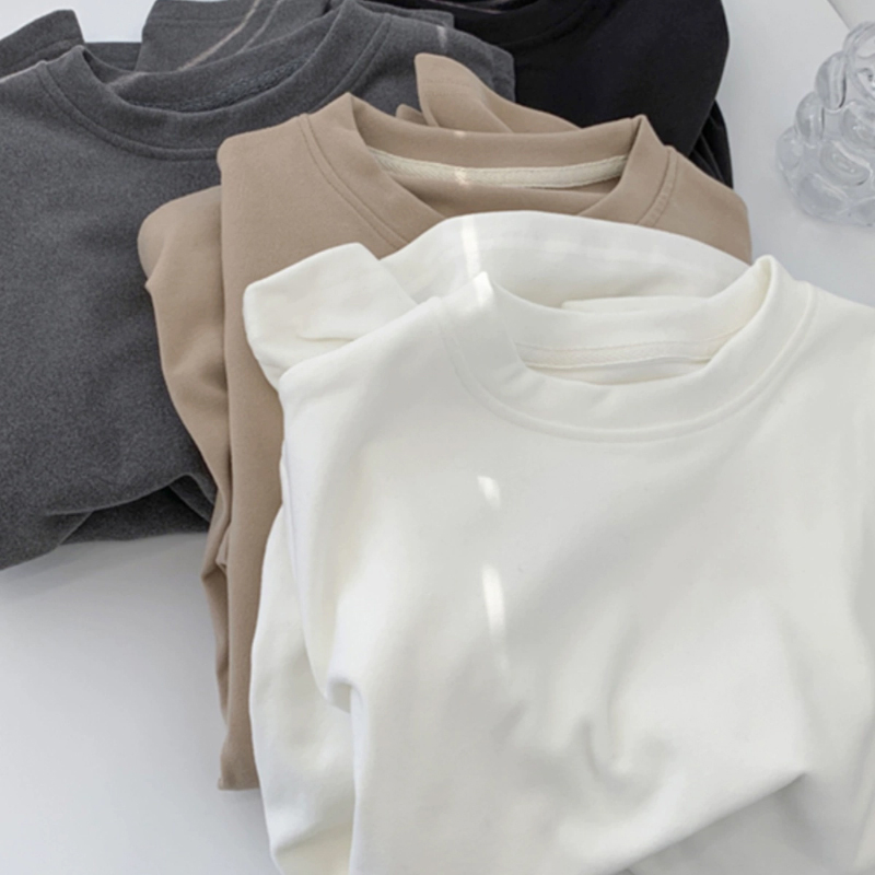 CHENDAYU 品牌直降！！！气质秋冬圆领纯色百搭慵懒感德绒打底衫上衣