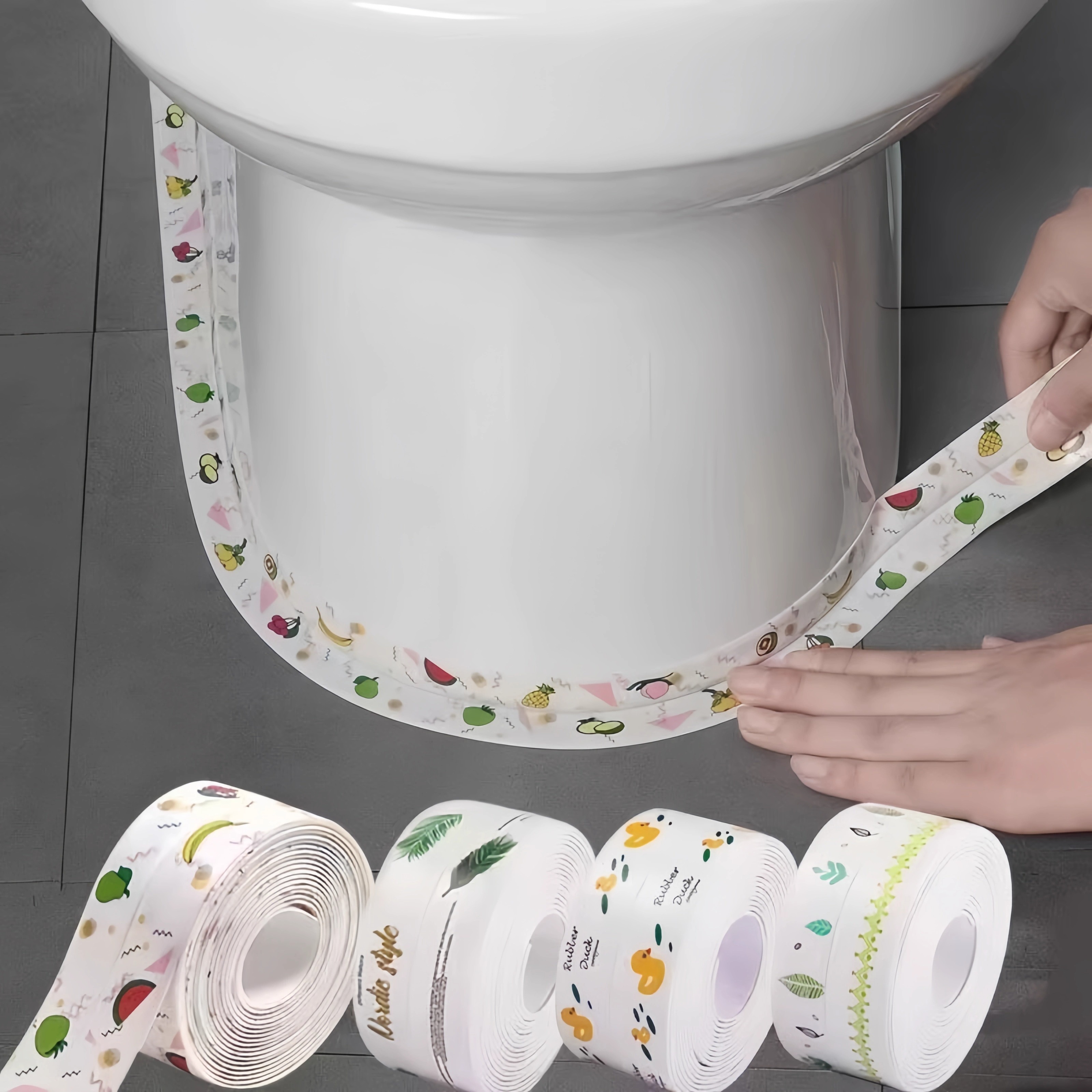 厨房美缝贴防水防污防发霉亚克力贴条厨房灶台面水池墙角浴室马桶