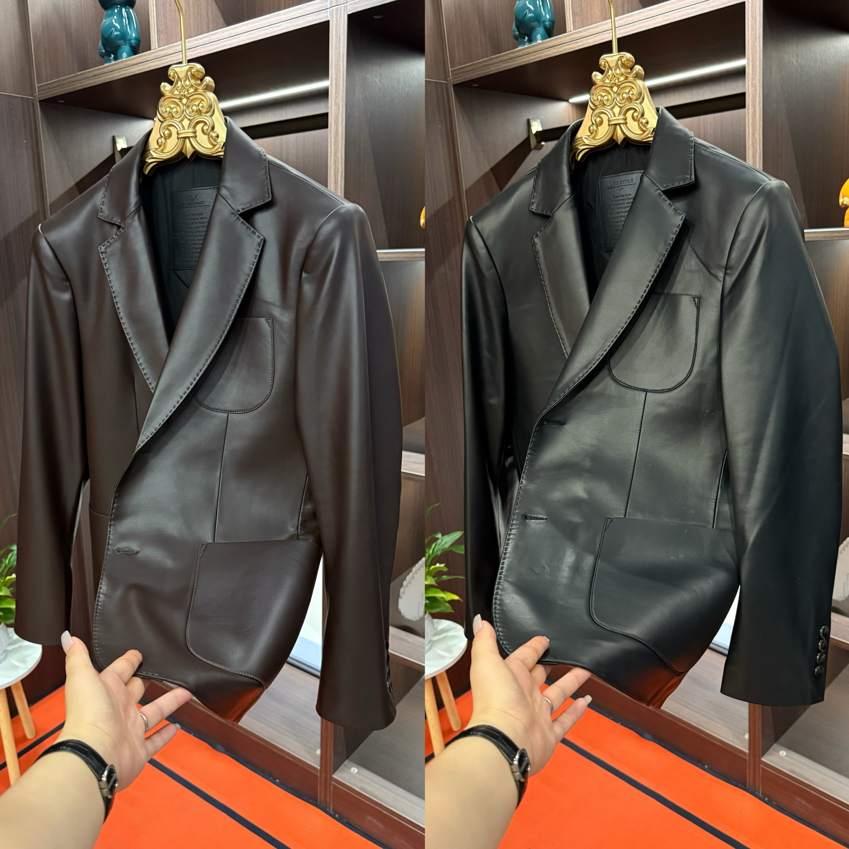 「星漓轻奢出品」2302 /XINGLI/2025/高端定制款羊皮（革）皮衣西服