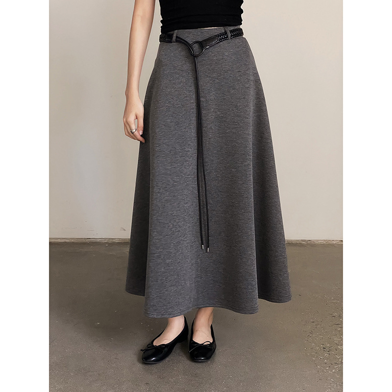 韩系垂感半身裙女2025秋季新款韩版高腰时尚百搭显瘦A字裙裙子