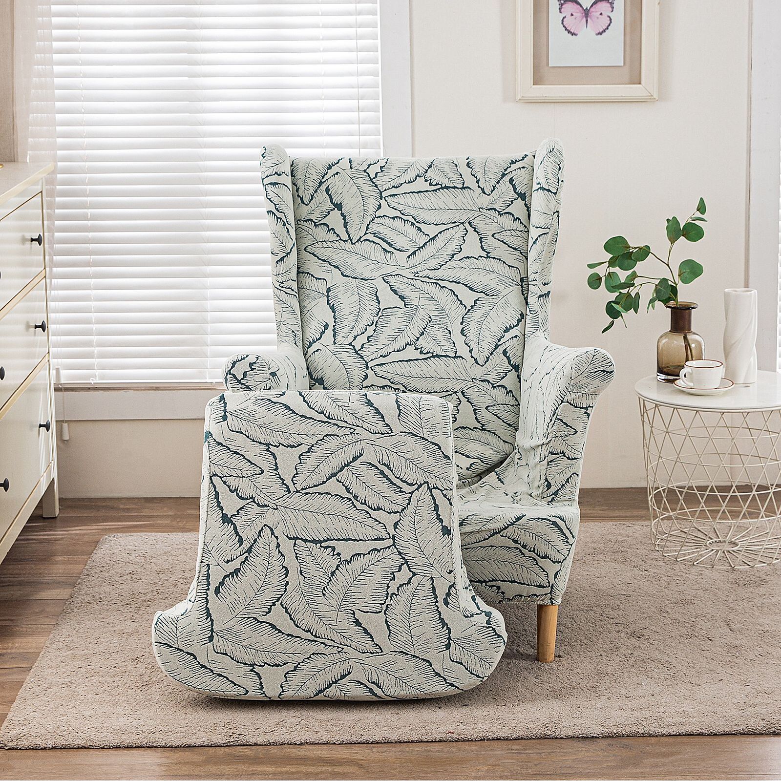 新款提花翼背沙发套单人躺椅沙发套可水洗家用休闲椅套罩全包