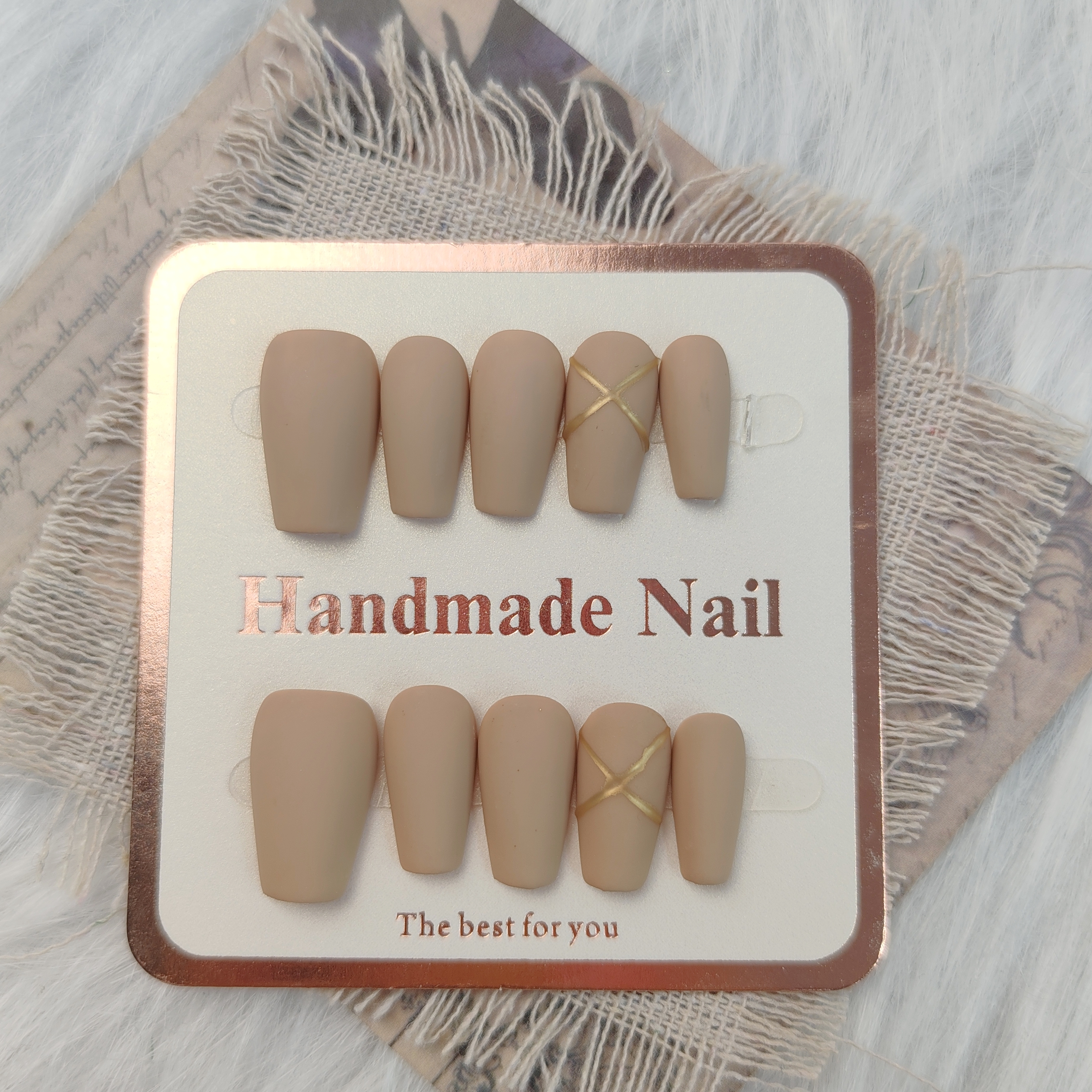 【全疆包邮010】高级纯欲纯手工穿戴甲ins风穿戴式气质美甲