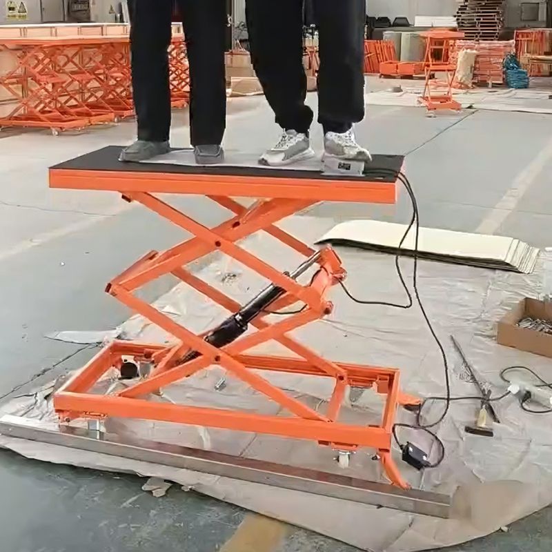 新款小型电动升降马凳折叠加厚全自动可移动液压升降平台刮腻子