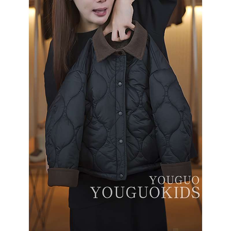 女童棉服外套秋冬2025新款儿童洋气时髦棉衣女孩保暖冬季加绒上衣