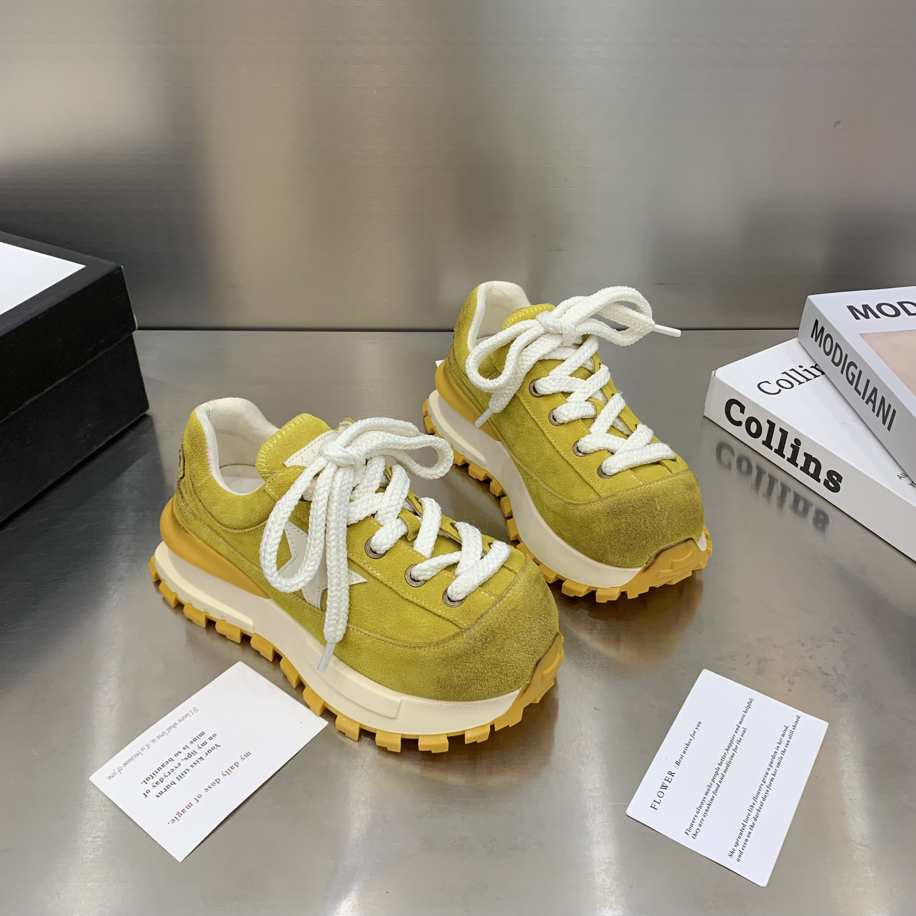 厚底增高轻便德训鞋新款百搭休闲运动鞋时尚显高阿甘鞋复古女鞋