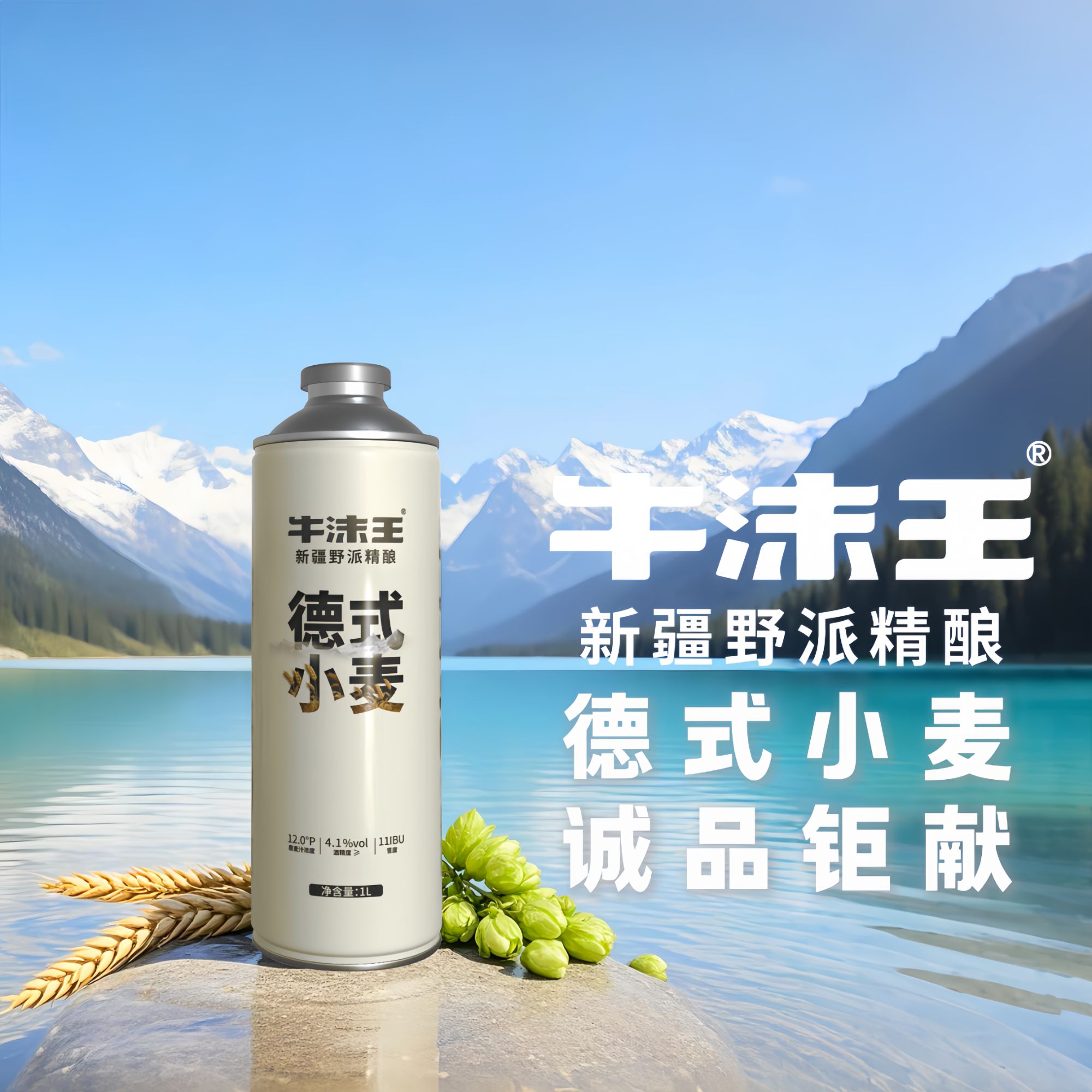 秋日畅饮！精酿狂欢 ！牛沫王 新疆“野”派精酿 德式小麦精酿啤酒