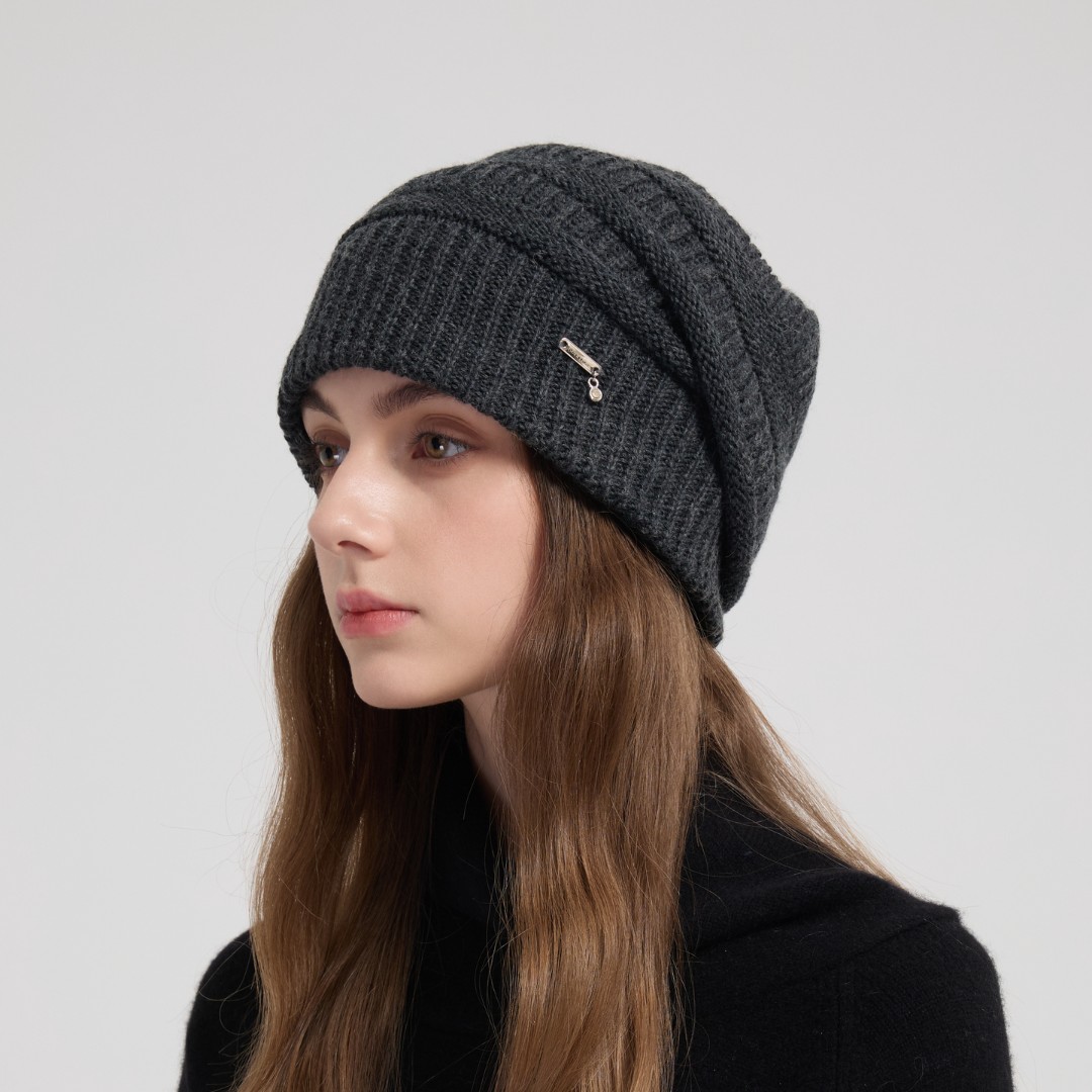 卡蒙 户外跑步可扎辫子冬帽休闲百搭运动针织帽 女款