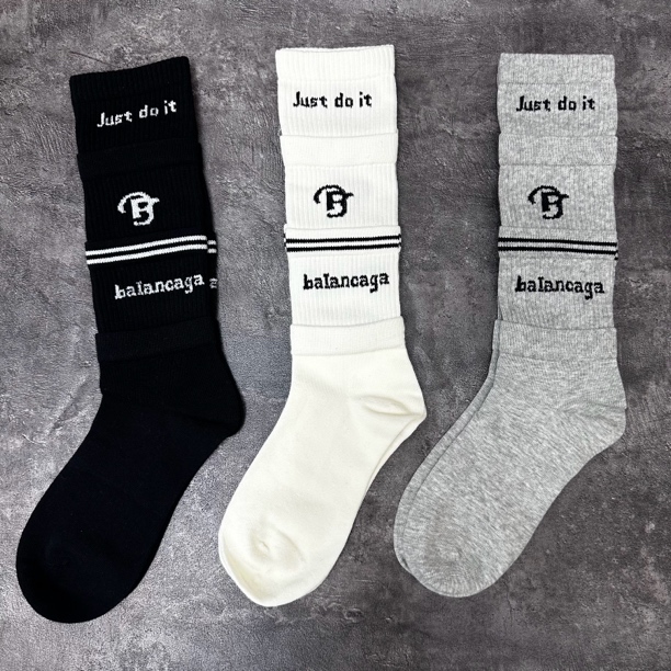 网红爆款三层螺口纯棉女袜