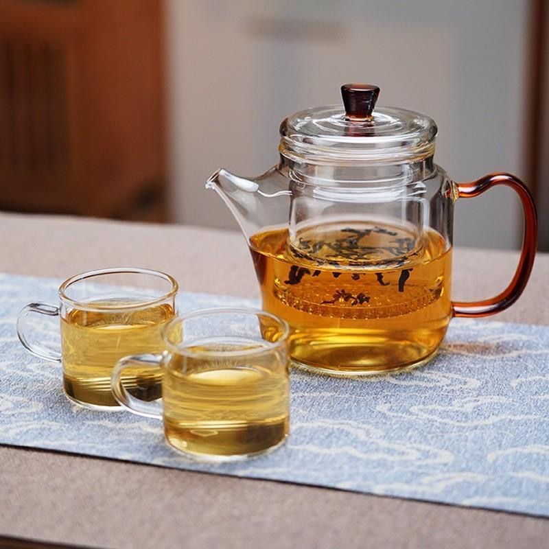 2025新款中式手工高硼硅耐热玻璃茶壶防爆泡茶器家用高档茶具