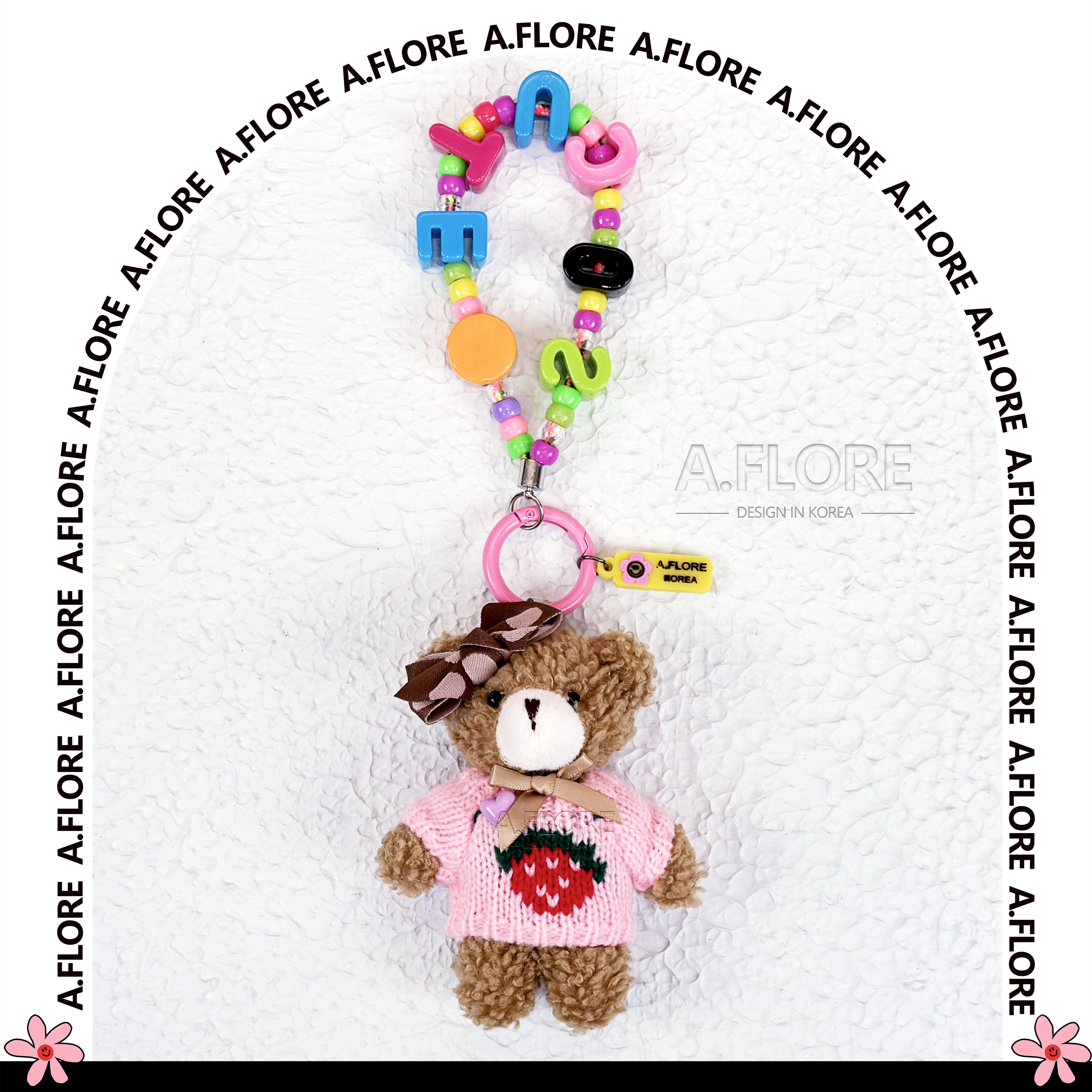 A.FLORE韩国原创手工可爱包包书包挂饰亚克力草莓奢侈品包包挂件