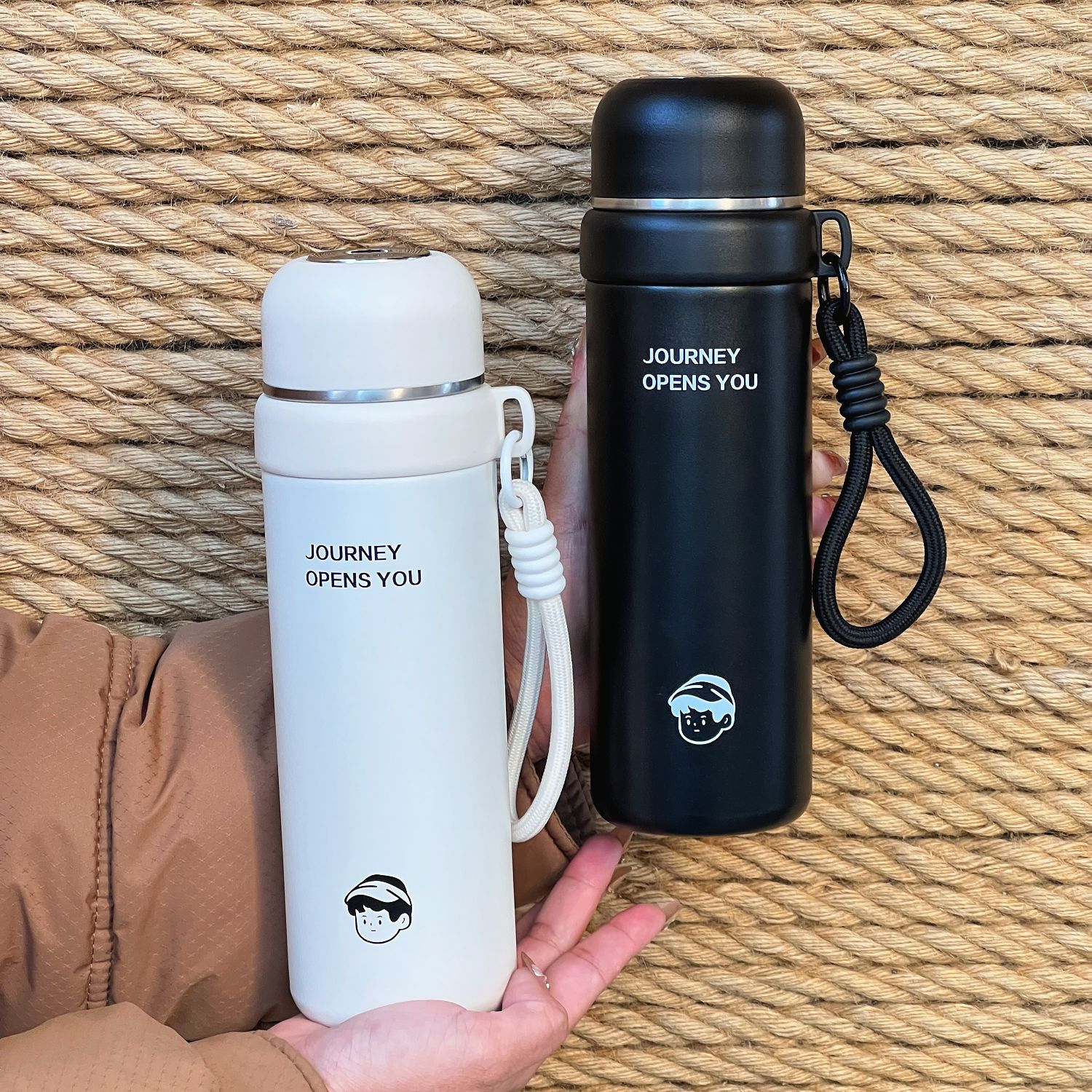 新款简约不锈钢保温杯高颜值便携大容量学生杯子泡茶水杯男女ins