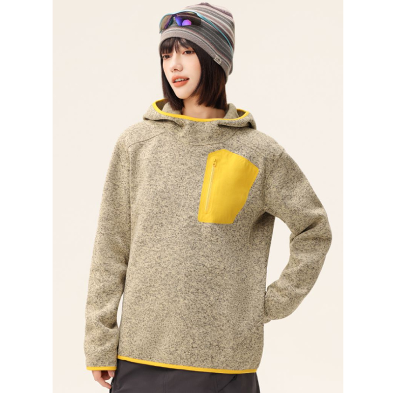 2025秋冬新款户外轻量化骑行设计拼色连帽摇粒绒卫衣潮C2398