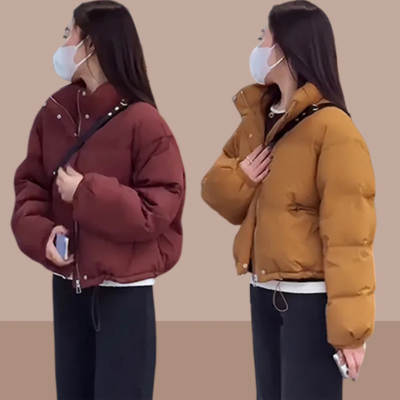 Teenie Weenie短款棉服女款2025冬季新款时尚百搭小个子棉衣棉袄