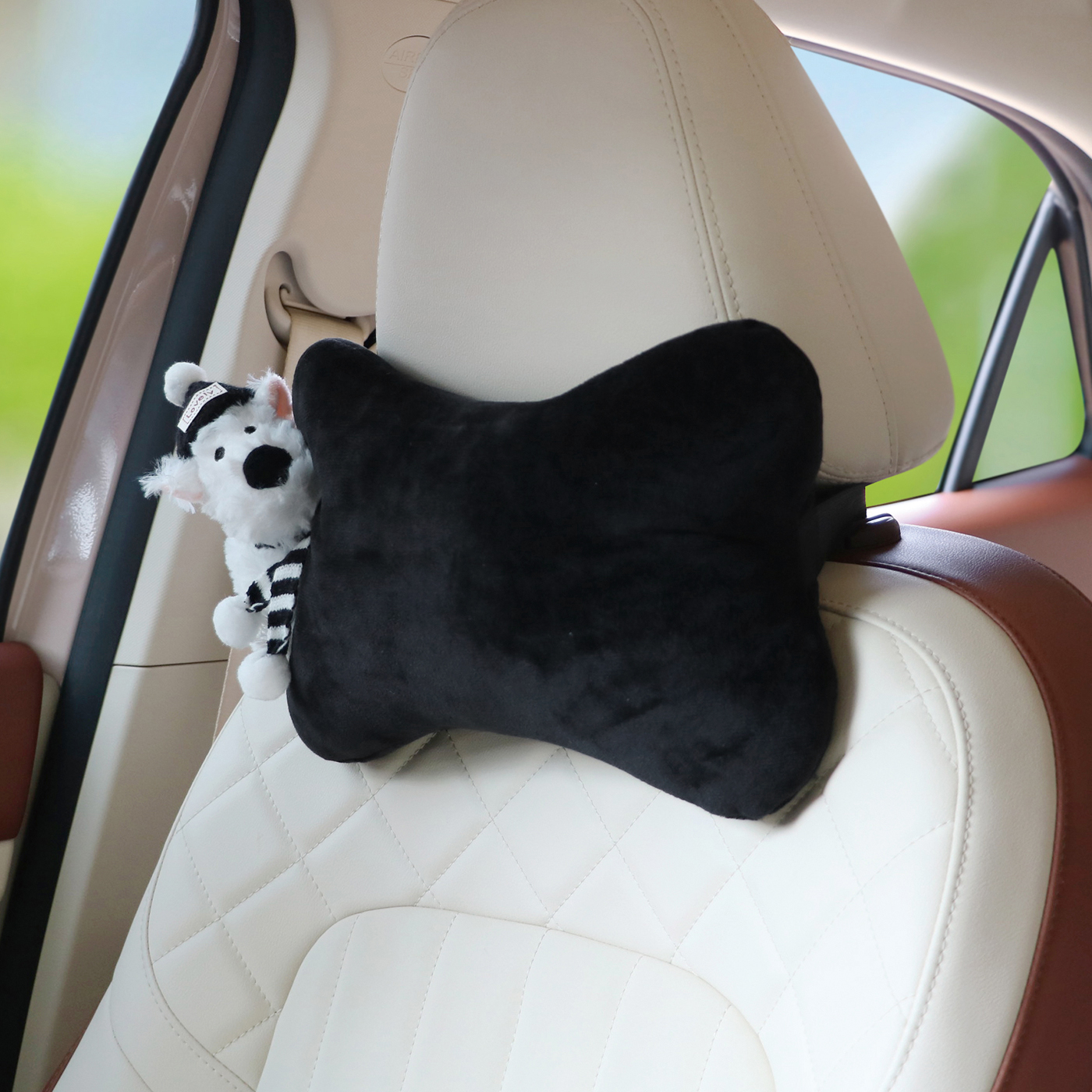 车载头枕四季通用可爱汽车内用护颈枕卡通女生靠枕创意一对颈椎枕