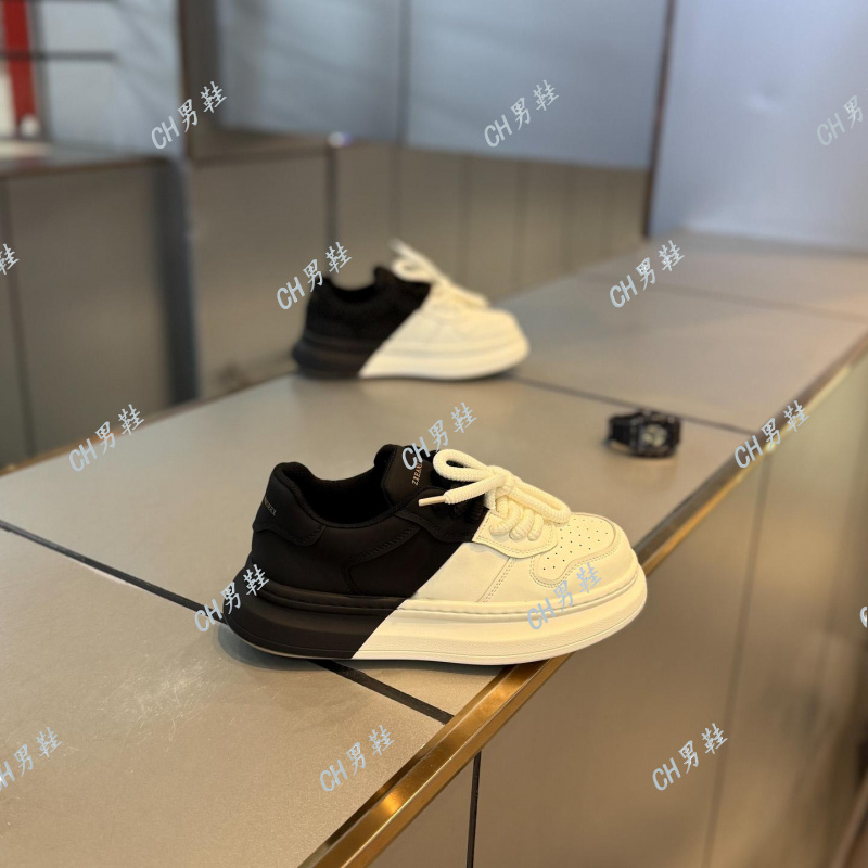 时尚休闲百搭小白鞋流行日常轻奢高级男鞋低帮鞋拼色潮款秋季新款