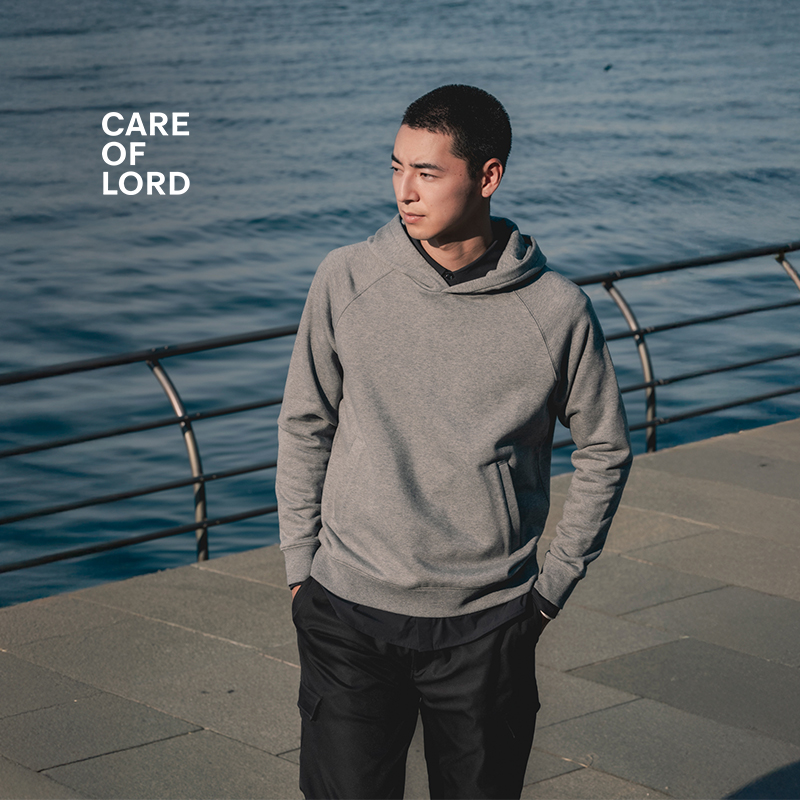 CARE OF LORD 艺术家 春秋季男士通勤休闲重磅连帽卫衣662801