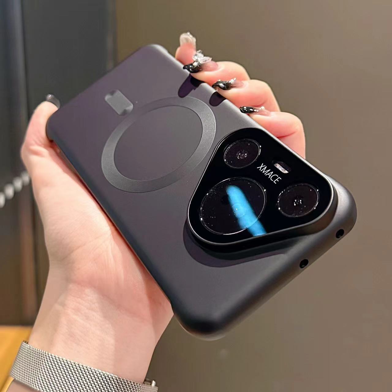 适用于华为Pura70磁吸手机壳超薄无边框70pro金属烤漆工艺无边框