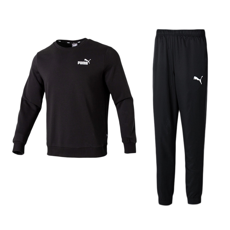 彪马运动套装男装新款圆领卫衣长袖套头衫休闲长裤束脚裤子流光风