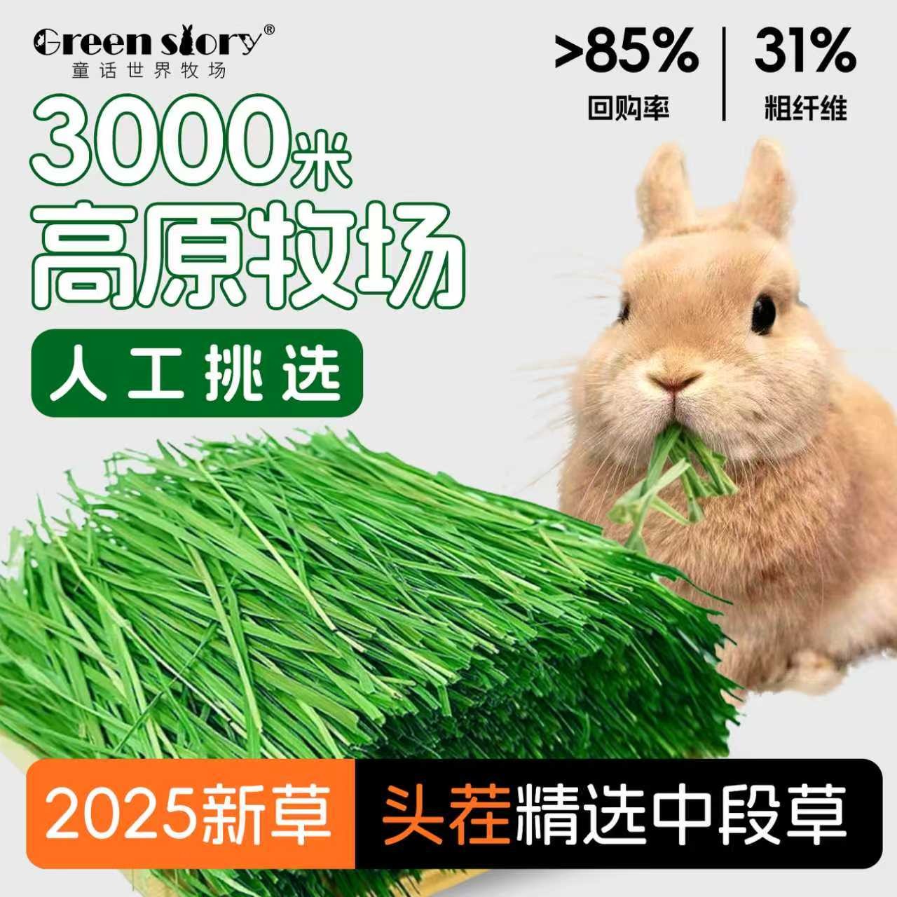 提摩西草干草牧场吃的草料烘干北提龙猫粮食草荷兰猪宠物食物新鲜