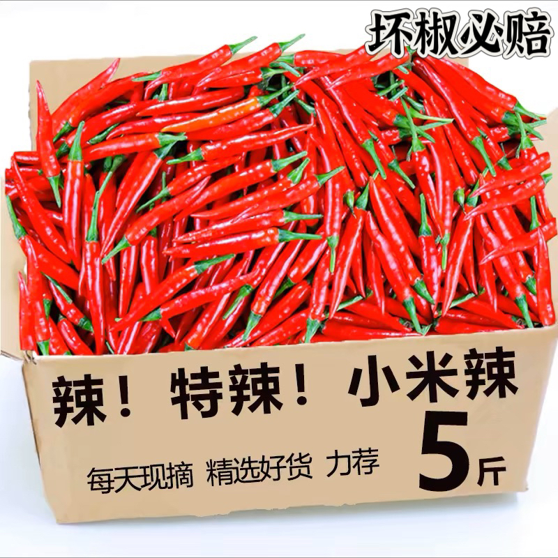 【特价抢5斤】特辣小米椒新鲜剁椒朝天椒红彩辣椒指天椒蔬菜现摘